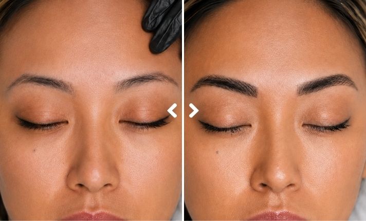 Nano Brows before and after